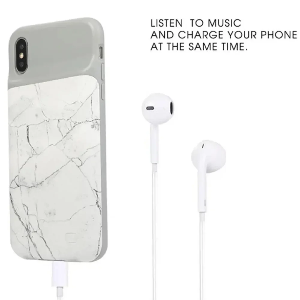 Luxy Lemon Ultra Battery Case & Ring Holder iPhone 11 Pro Max White Marble NEW
